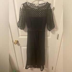 Sandro black lace dress.